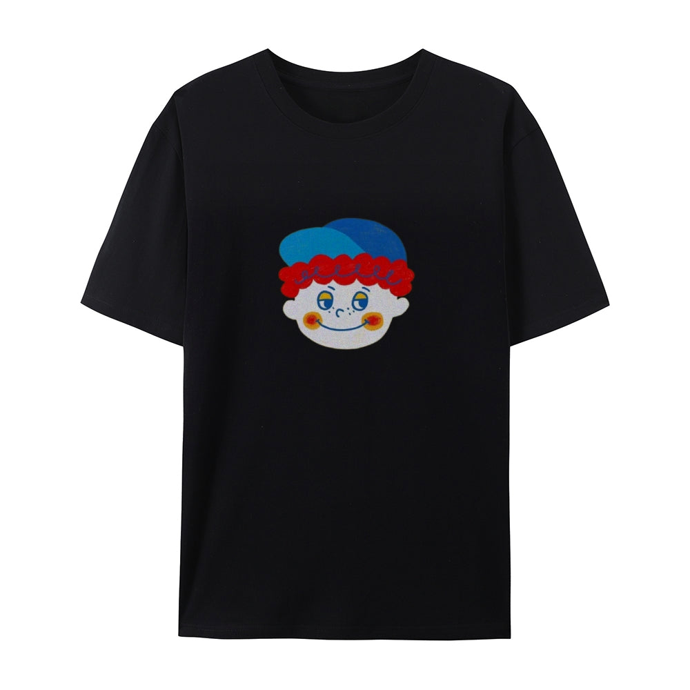 Clown Doll Cute Printed Vintage Washed T-Shirt 4678