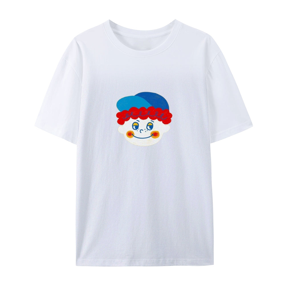 Clown Doll Cute Printed Vintage Washed T-Shirt 4678