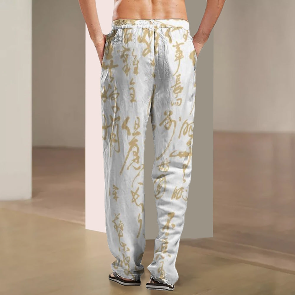 Men's printed casual trousers 2501008904