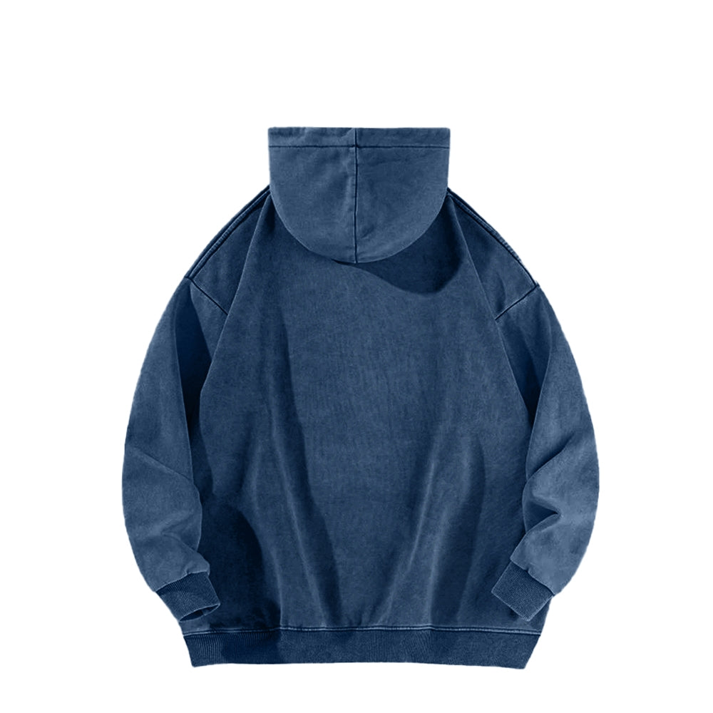 Casual Washed Hoodie 2501001082