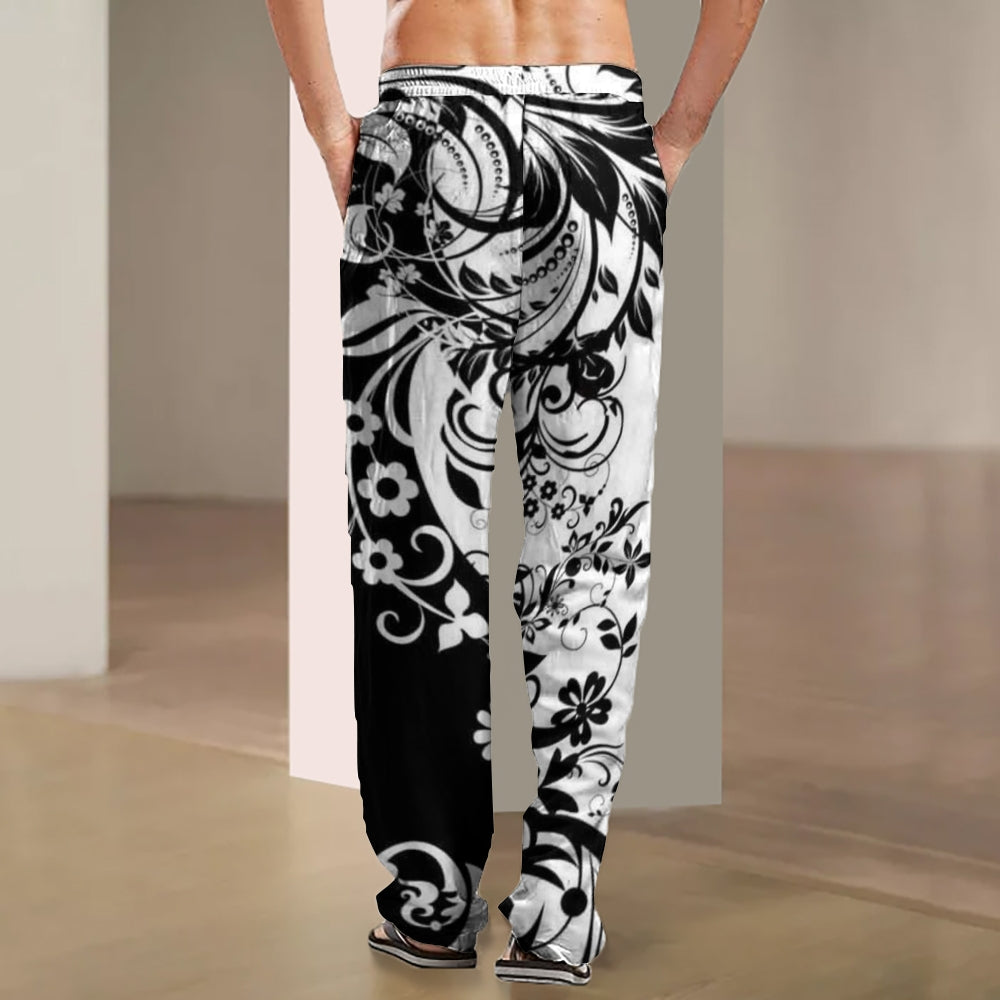 Men's printed casual trousers 2501008886