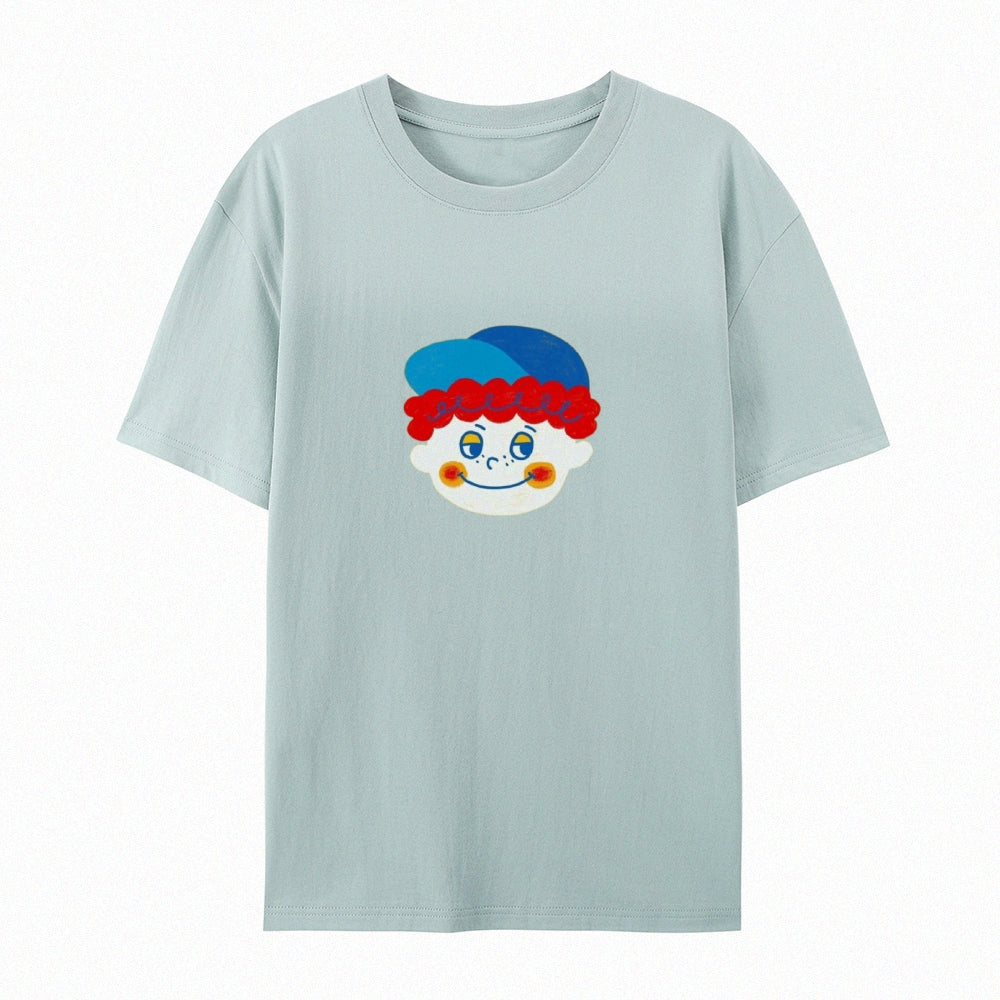 Clown Doll Cute Printed Vintage Washed T-Shirt 4678