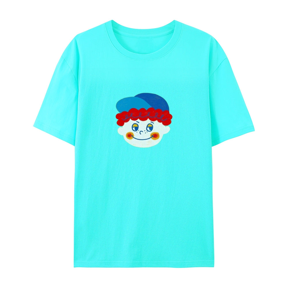 Clown Doll Cute Printed Vintage Washed T-Shirt 4678