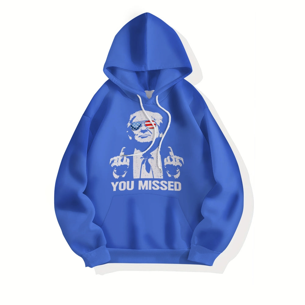 Trendy Printed Hoodies in Plue Size