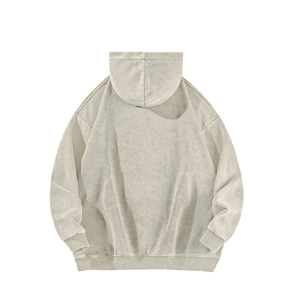 Casual Washed Hoodie 2412009644