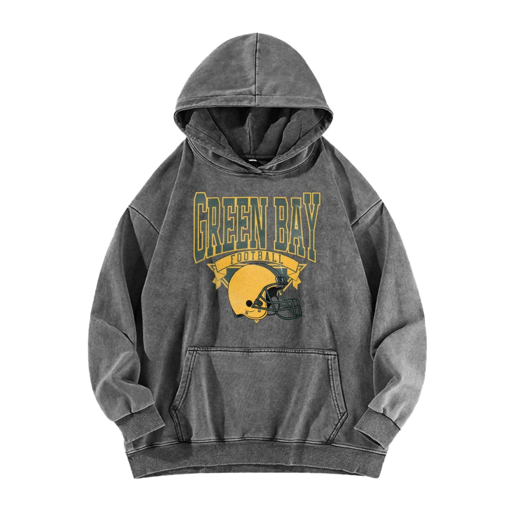 Casual Washed Hoodie 2412009644