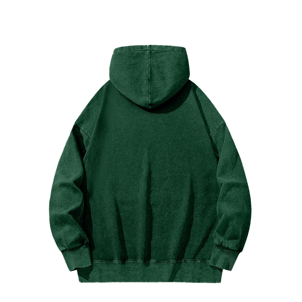 Casual Washed Hoodie 2501001088