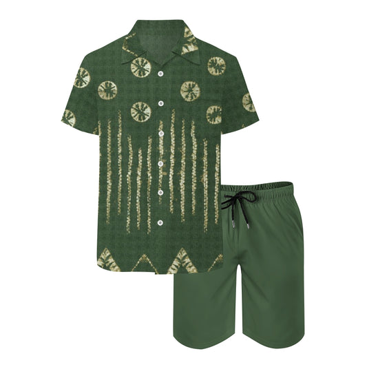 Men's Hawaiian Print Beach Two-Piece Suit 2501008398