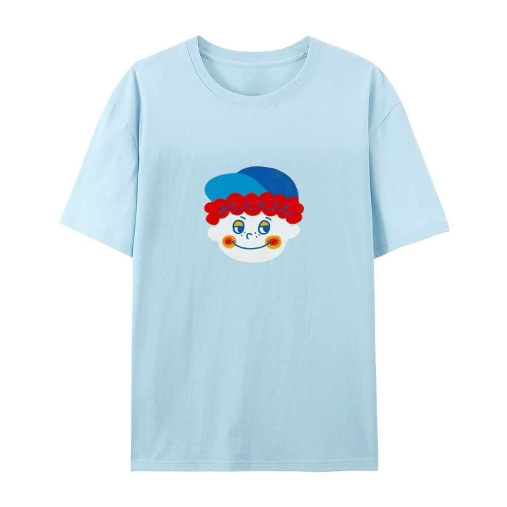 Clown Doll Cute Printed Vintage Washed T-Shirt 4678