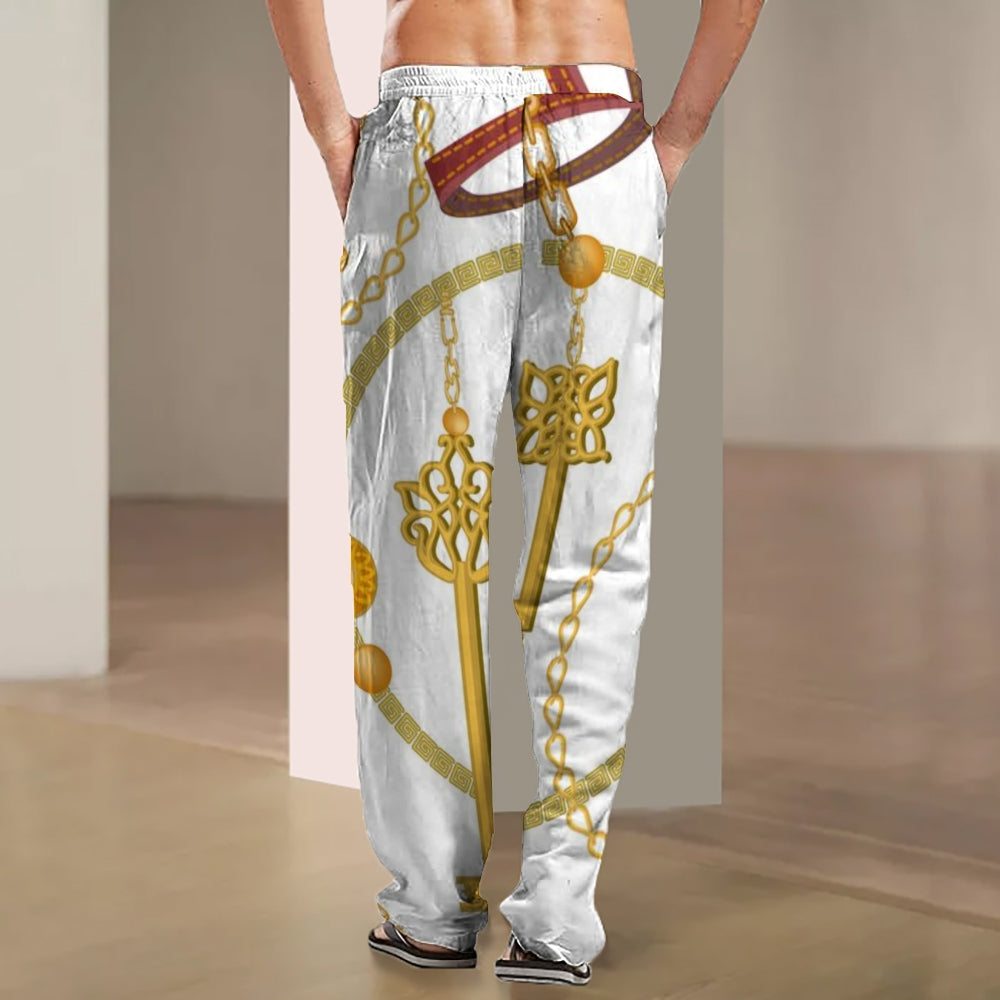 Men's printed casual trousers 2501008895