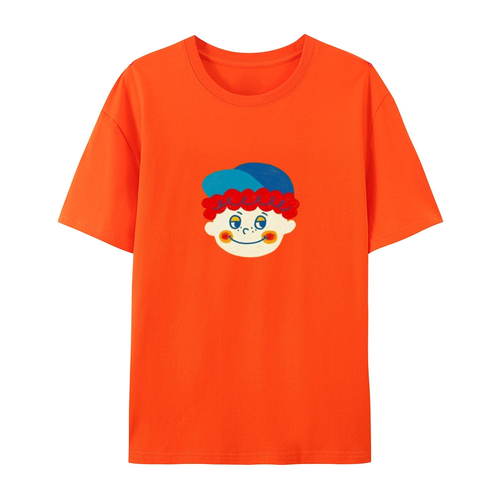 Clown Doll Cute Printed Vintage Washed T-Shirt 4678