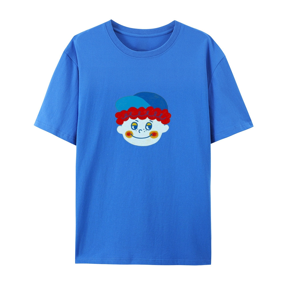 Clown Doll Cute Printed Vintage Washed T-Shirt 4678